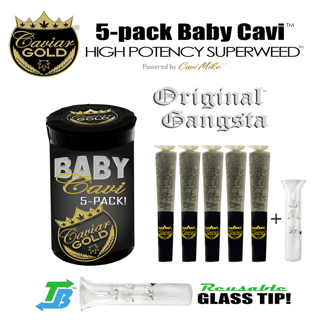 Caviar Gold l Baby Cavi 5pk Prerolls l ORIGINAL GANGSTA