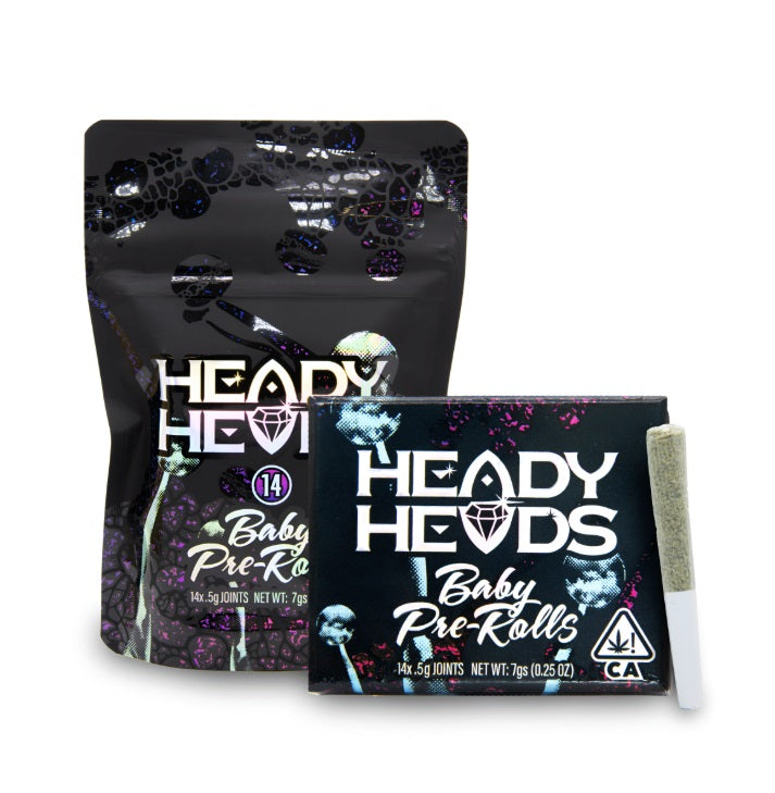 HEADY HEADS 14pk .5g Baby Prerolls - CHERRY VALLEY OG