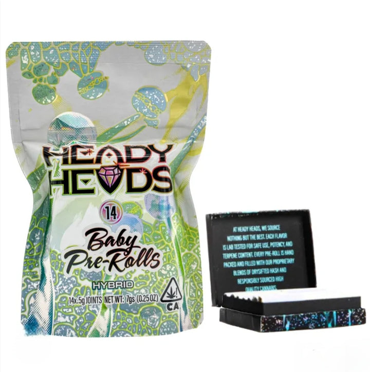 HEADY HEADS 14pk .5g Baby Prerolls - BLACK CHERRY KUSH