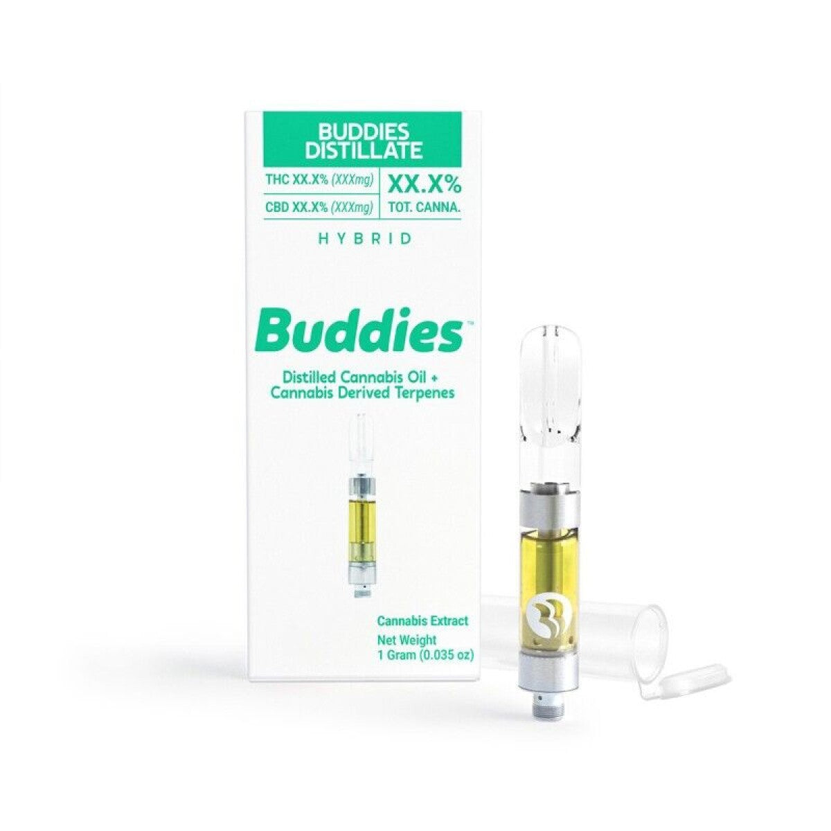 Buddies Brand 1g Distillate + CDT Cartridge HIPPIE DREAM