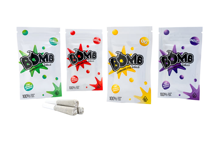 BOMB Bundle Pack | 1 - VAPE + 1 - 4pk MINI PREROLLS + 1 - GUMMY