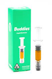 Buddies Brand 1g Liquid Diamonds Live Resin Syringe GMO x WEDDING CAKE