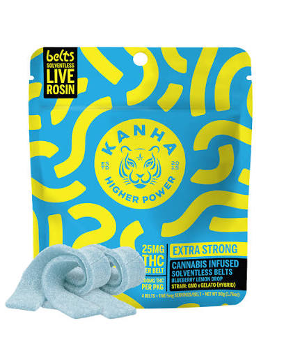 KANHA Higher Power Solventless Live Rosin Belts – BLUEBERRY LEMON DROP