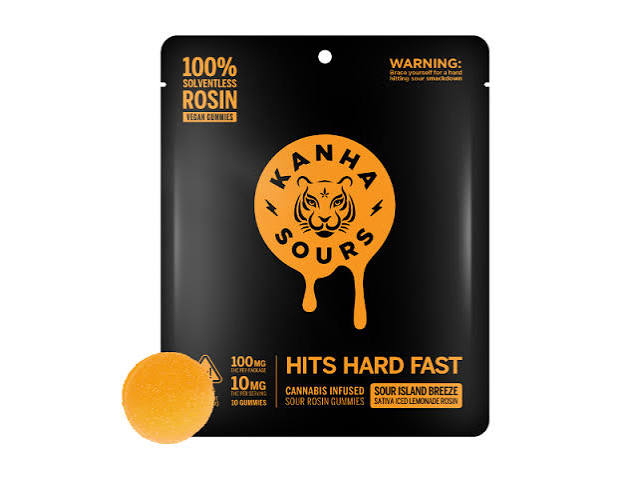 KANHA Solventless Rosin-Infused Vegan Gummies - SOUR ISLAND BREEZE