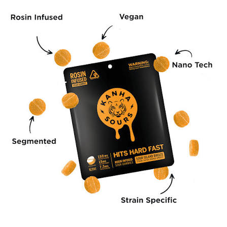 KANHA Solventless Rosin-Infused Vegan Gummies - SOUR ISLAND BREEZE