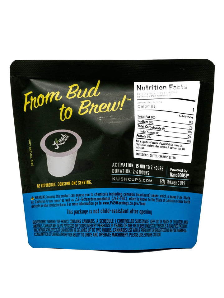 Kush Cup Single Pod Pack – Medium Roast Cannabis-Infused Coffee Pod