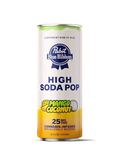 Pabst Blue Ribbon Vegan Cannabis Infused High Soda Pop – MANGO COCONUT