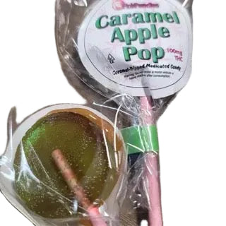 Pink Paradise 100mg THC Infused Lollipop – CARAMEL DIP APPLE POP