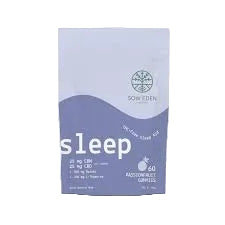 SOW EDEN Sleep supplement packaging with a blue and purple design on a white background