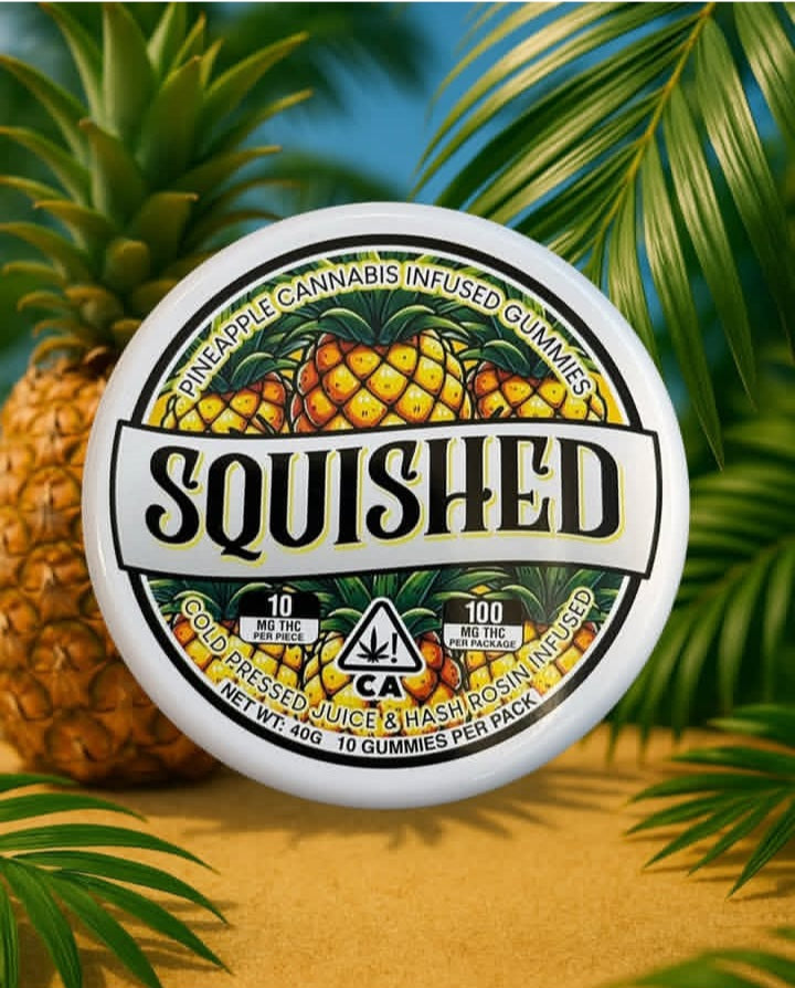 SQUISHED Hash Rosin Infused Gummies – PINEAPPLE