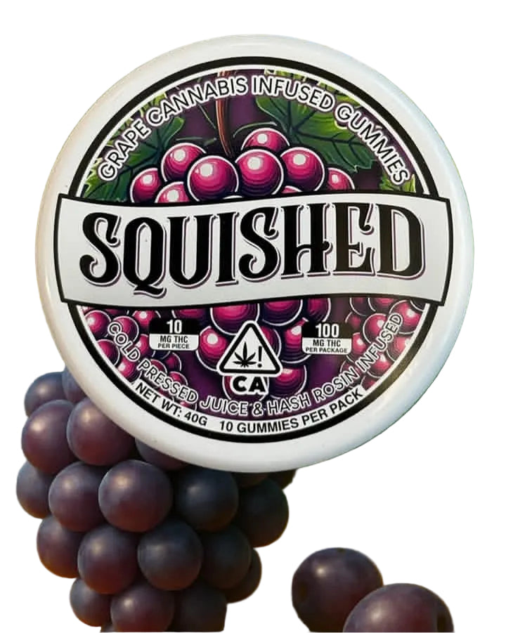 SQUISHED Hash Rosin Infused Gummies - GRAPE