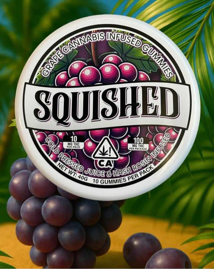 SQUISHED Hash Rosin Infused Gummies - GRAPE