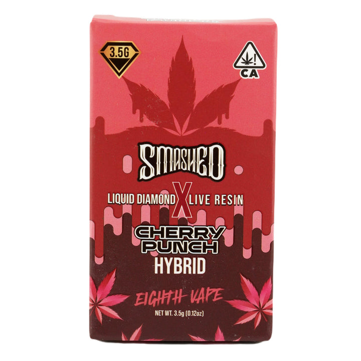 SMASHED 3.5g Liquid Diamonds X Live Resin THC Eight Vape CHERRY PUNCH