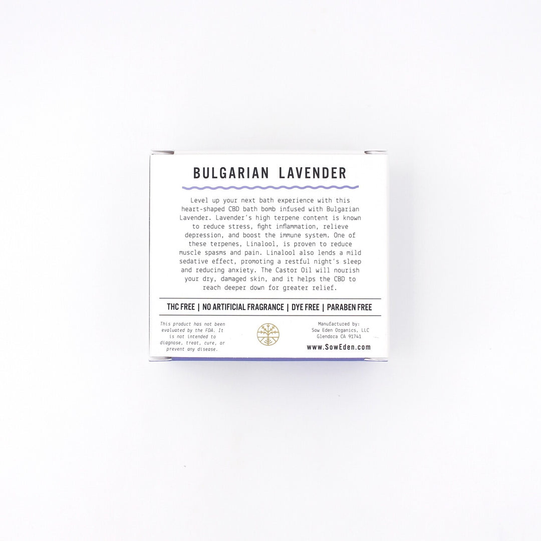 Sow Eden 100mg CBD Bath Bomb BULGARIAN LAVENDER