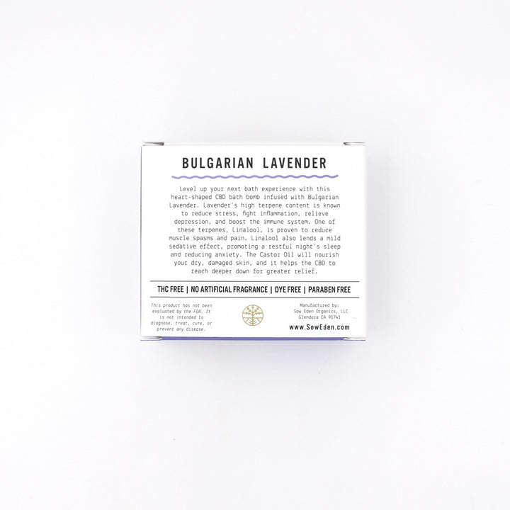 Sow Eden 100mg CBD Bath Bomb BULGARIAN LAVENDER