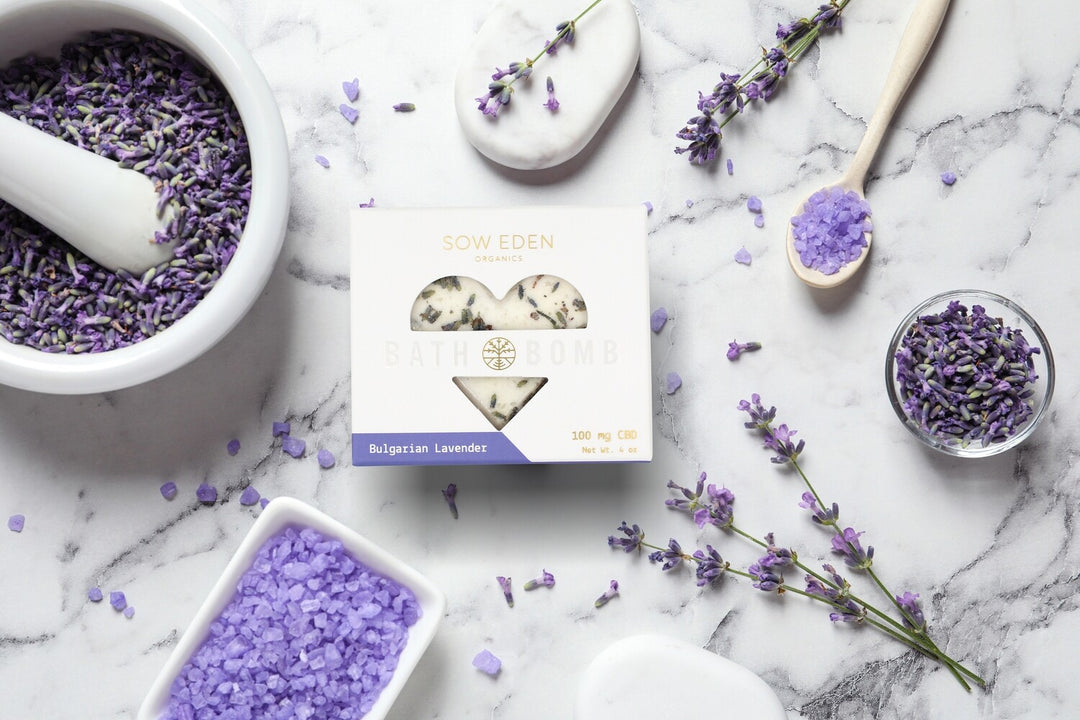 Sow Eden 100mg CBD Bath Bomb BULGARIAN LAVENDER