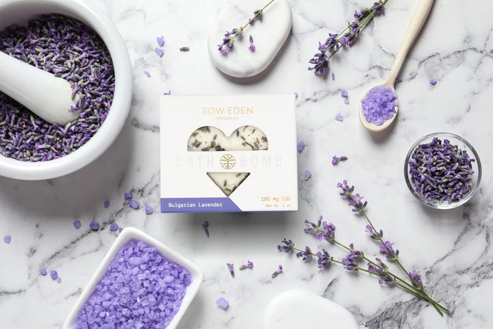 Sow Eden 100mg CBD Bath Bomb BULGARIAN LAVENDER