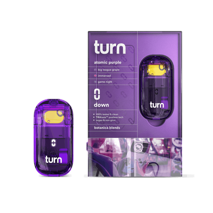 turn – AIO Botanica Blends Vape – ATOMIC PURPLE