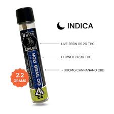 WHITE RECLUSE Premium Infused THC + CBD Coated Preroll – HOLY GRAIL OG